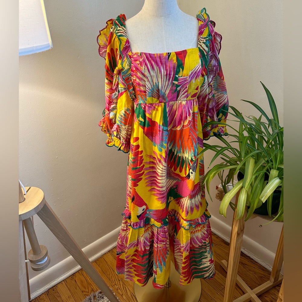 FARM RIO MIDI DRESS. Size S. - Picture 5 of 6